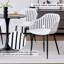 Set Of 4 Chairs - Modern Dining Chair - Vertical Bar Hollow Back Chair - Metal Legs-1436049977