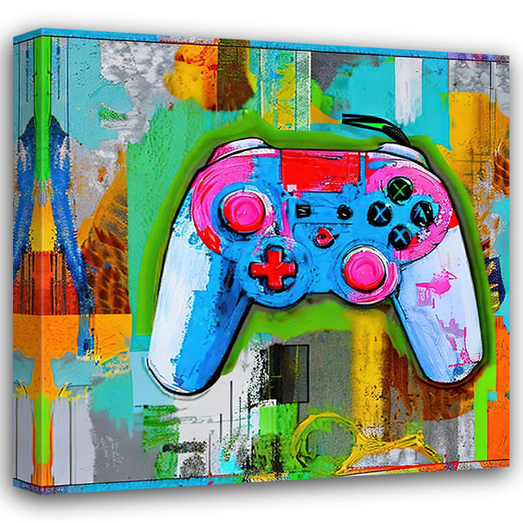 Tableau Toile Murale Déco,Canvas Playstation Console Gaming Arena