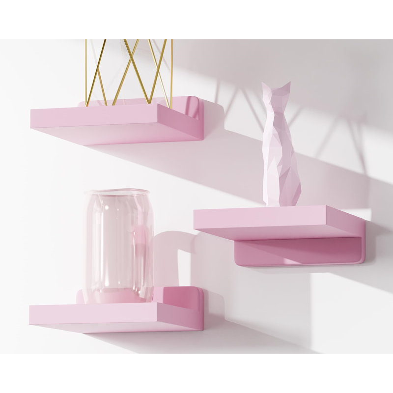 Small Floating Shelves - 3 Pack, Pink