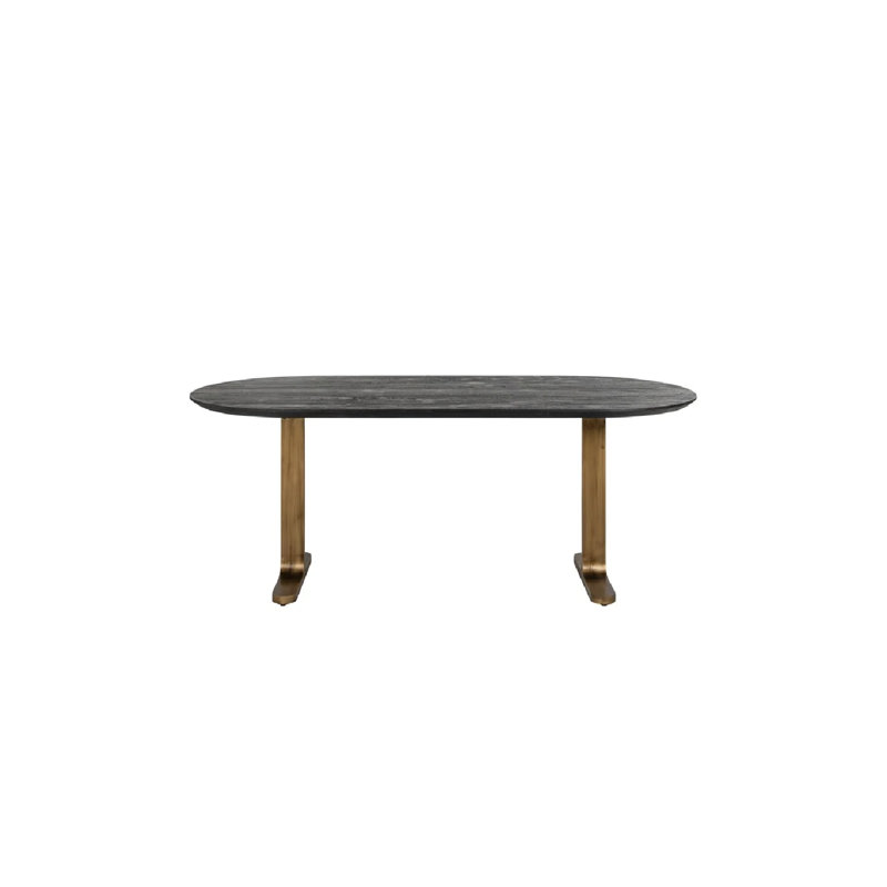 Revelin Oval Solid Wood Top Dining Table, 30" H x 79" L x 35" W