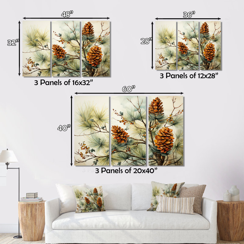 Pin, pin, beauté II - art mural pin, Cadre simple argenté, H 16 po x l 32 po x P 1 po