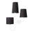 Modern Black Wall Lamp, Metal Body, 22.0 x 7.9 x 22.4 inches | Fabric Cap, 3 x E27 Socket (Max 40W), IP20 Rated | Stylish Home Lighting for Living Room, Bedroom & Office, Elegant and Functional Design-1340945633-1340945634