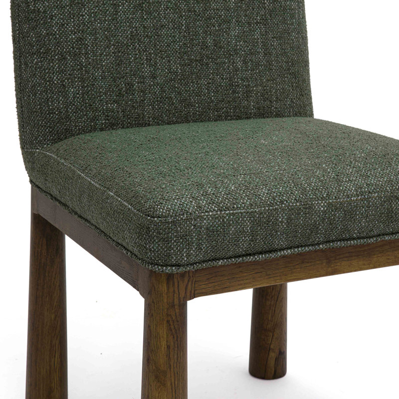 Clesha Performance Basketweave Fabric Dining Chair, Forest Green