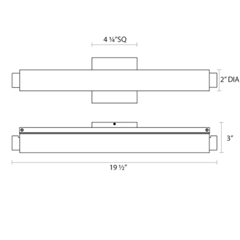 1 - Light LED Bath Bar, Drum, Satin Nickel