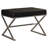 Chromium Faux Leather Ottoman