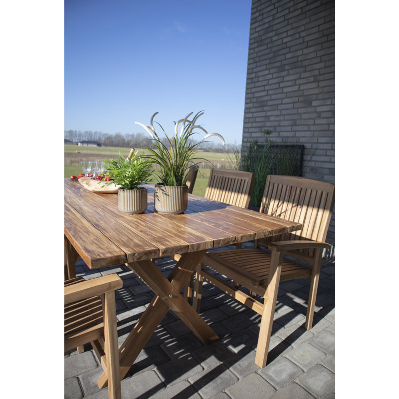 Castleman Teak Solid Wood Dining Table