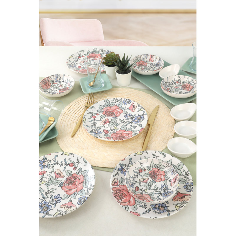 21 Piece Dinnerware Set, Service for 4