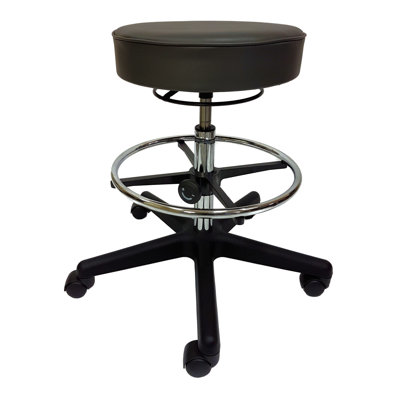 Pellegrino Adjustable Height Ergonomic Lab Stool with Removable Casters / Wheels