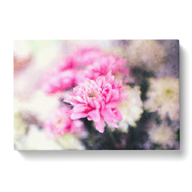 Pink And White Flowers - Wrapped Canvas, 35cm H x 50cm W x 3cm D