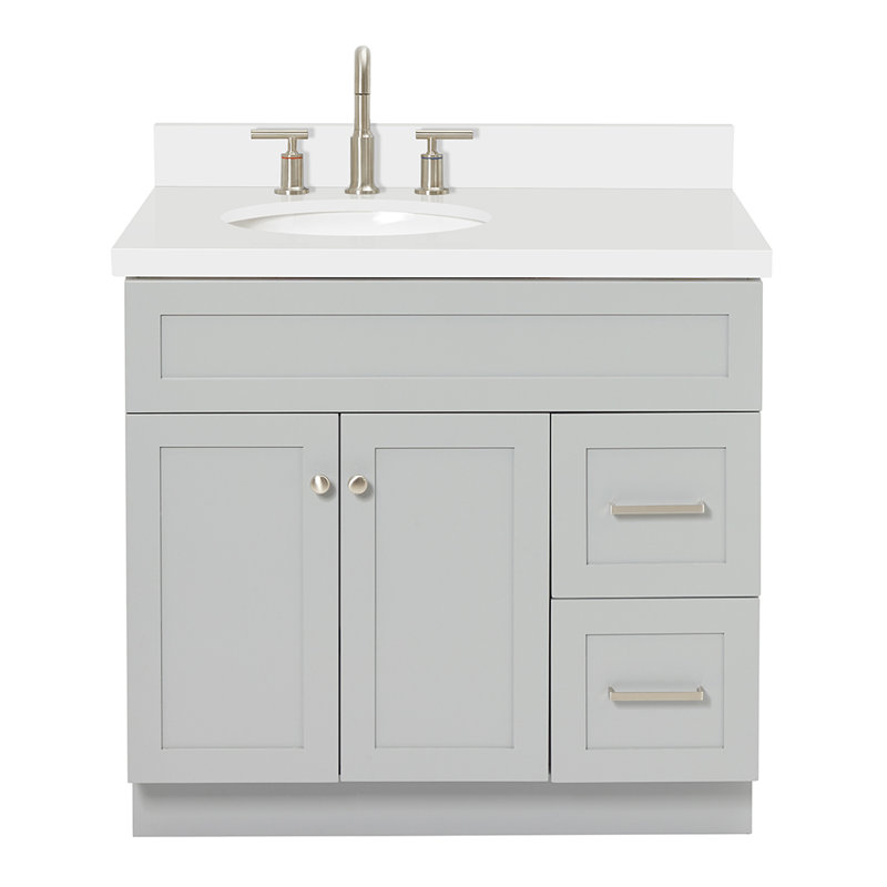 Ensemble de meuble-lavabo simple 37 po Abell, Gris