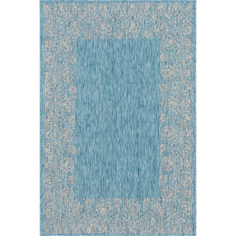 Kason Oriental Indoor / Outdoor Rug, Rectangle 6'1" x 9'