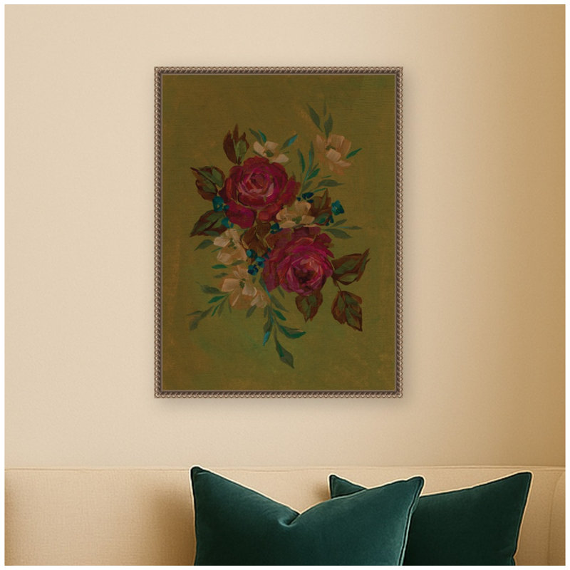 "AQ Floral 2" par Annie Quigley, reproduction d'art sur toile encadrée