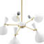 Declare 5-Light 6" Arm Pendant In White-1796082731