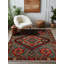 Tapis marocain vert en coton et polyester à imprimé numérique Ezra Collection-326224122