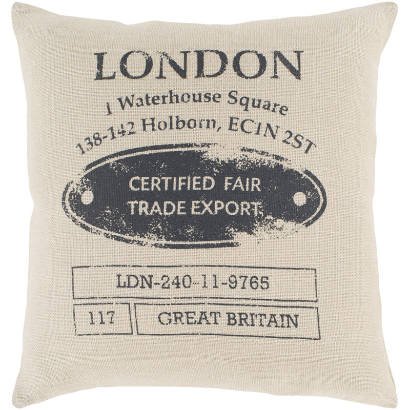 Circa Throw Pillow, 18" x 18", Poly Fill