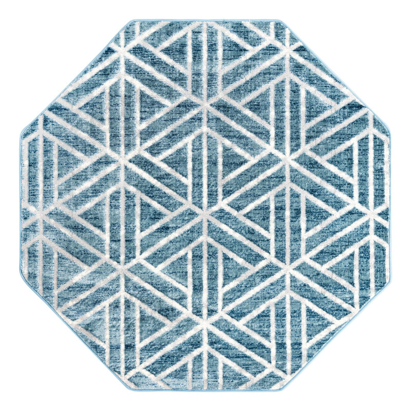 Nucla Geometric Indoor Rug, Octagon 5'3" x 5'3"