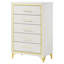 Commode blanche 5 tiroirs Chesney
