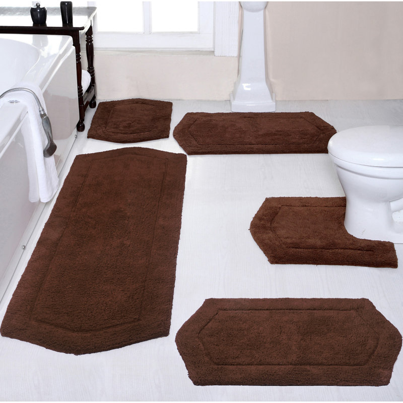Tapis pour salle de bain Morissette, Chocolat