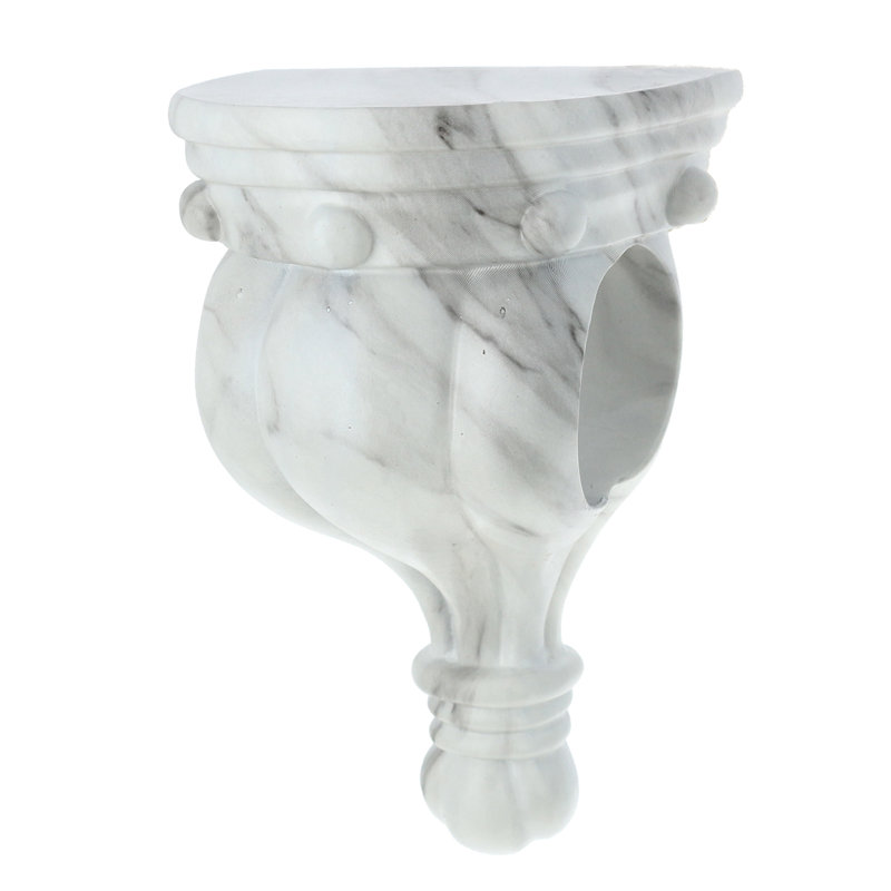 Support de rideau 3,5 po Calera, Marbre blanc
