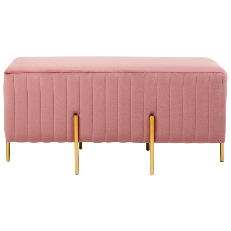 Mazon Velvet Upholstered Bench, Pink