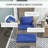 Wicker Adirondack Chair and Ottoman Set with Padded Cushions-437012519