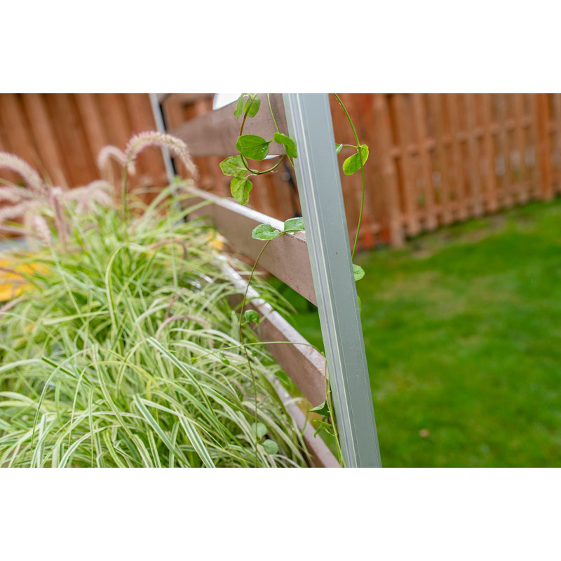Espresso Brown Vinyl Large Planter Box with Trellis
