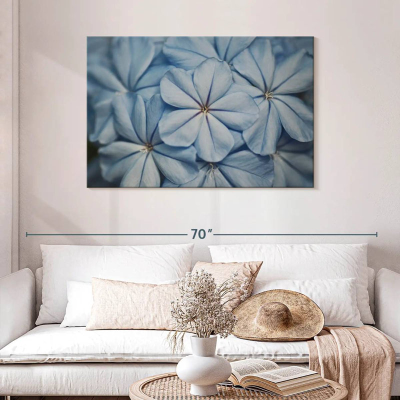Fleurs de jasmin bleu Harnek, H 30 po x l 45 po
