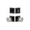 Viaggio Quadrato Rosette Complete Entry Set with Circolo Crystal Knob