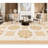 Hand-Knotted High-Quality Ivory and Gold Area Rug