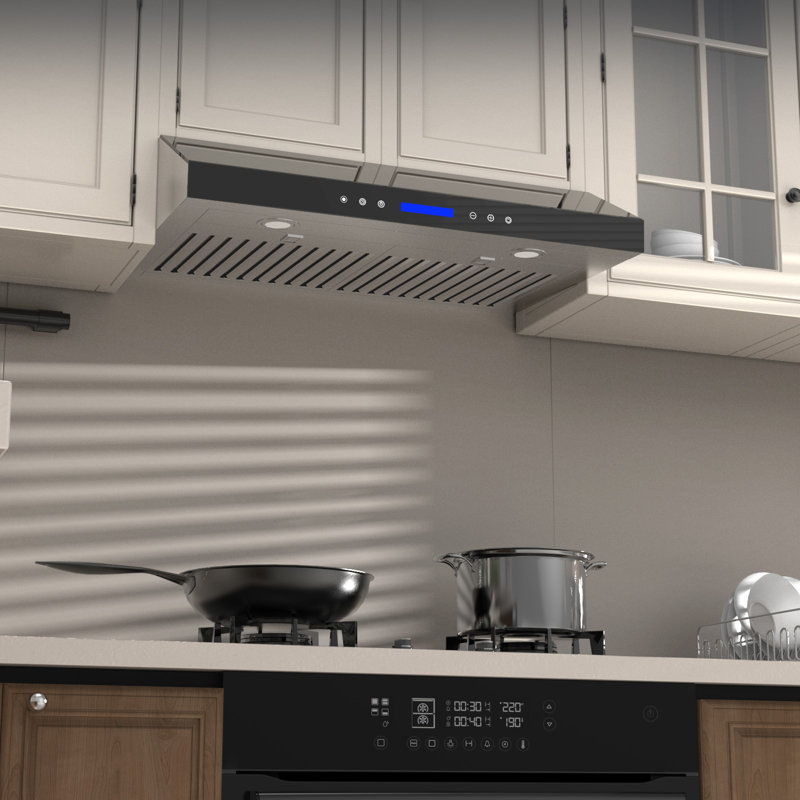 Hotte sous un meuble à conduit 36 pouces avec télécommande à 4 vitesses et contrôle par bouton tactile avec lumières DEL