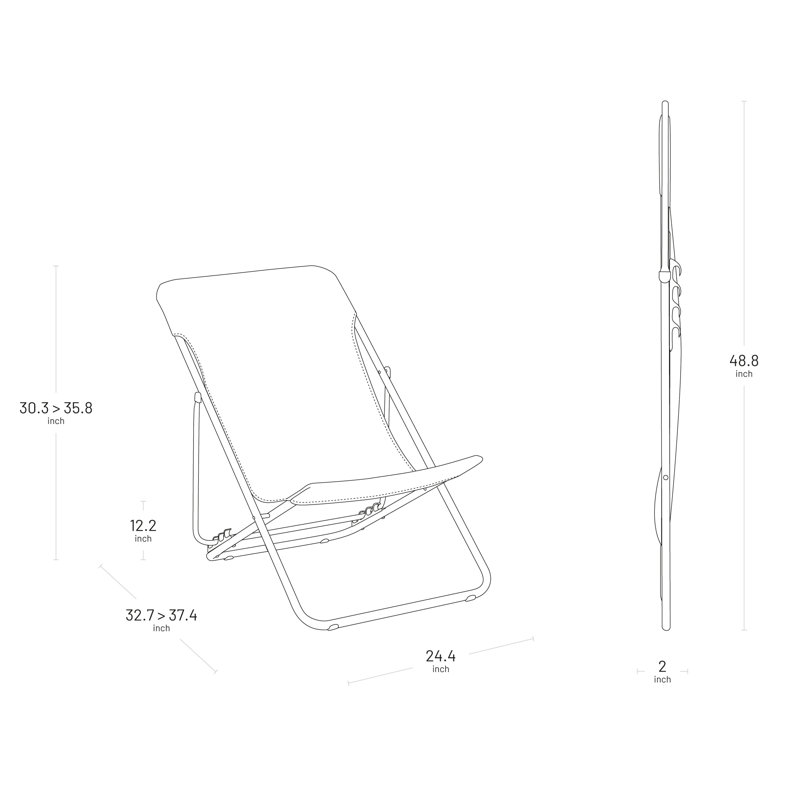 Folding Beach Chair, Graphite