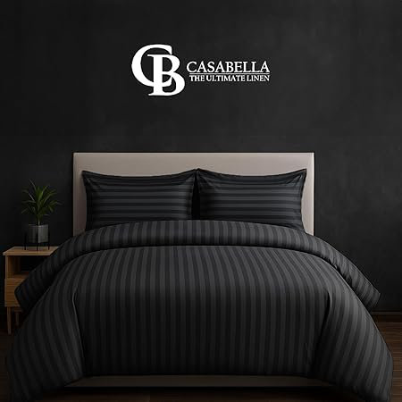 Microfiber Duvet Cover Set with Pillowcases Included, Single Duvet Cover Set + 3 Additional Pieces, Black