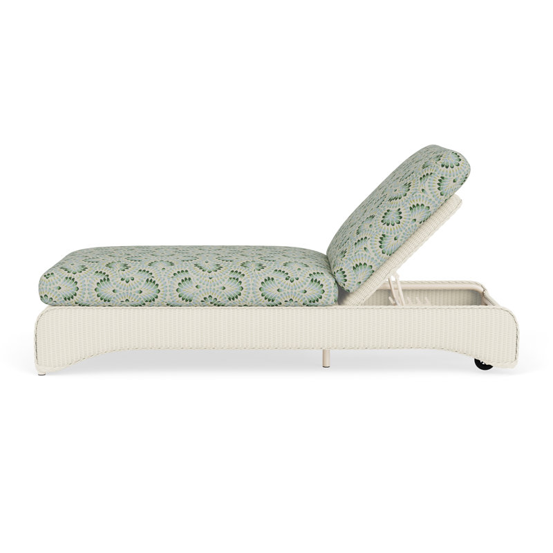 Loom Outdoor Chaise Lounge, Plume Spring, Hickory