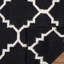 Rodgers Hand Woven Flat Weave Wool/Cotton Geometric Rug in Ivory/Black-1809902017