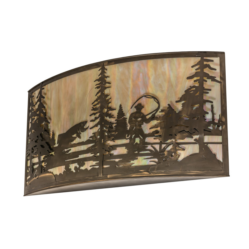 Rustic Lodge Flush Mounted Sconce