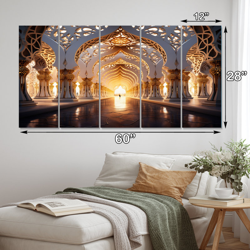 «Art de l'Islam», reproduction d'art sur toile 5 pièces