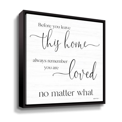 «You Are Loved», art textuel sur toile