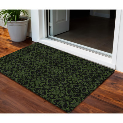 Tapis intérieur / extérieur vert olive et vert 3 pi x 5 pi HomeRoots