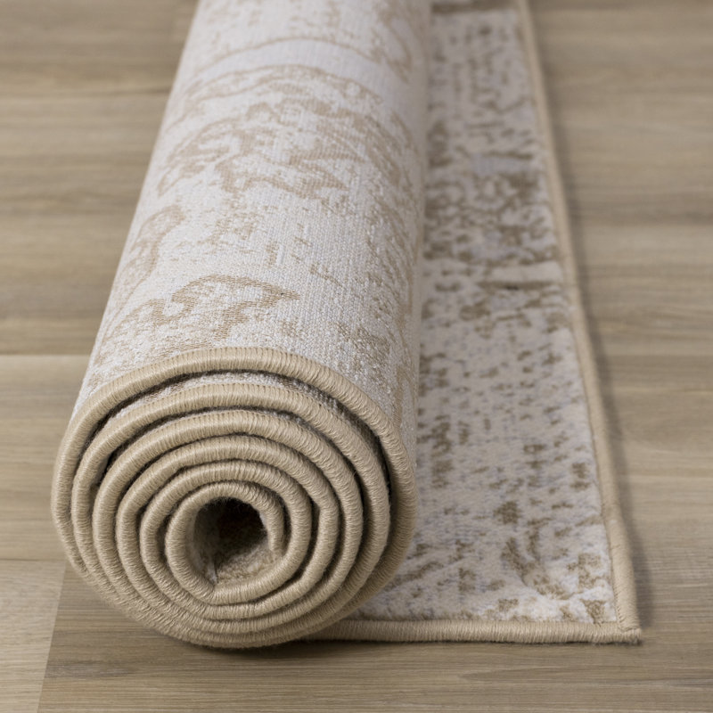 Tapis crème Lilith, Rectangle 5 pi 3 po x 7 pi 7 po