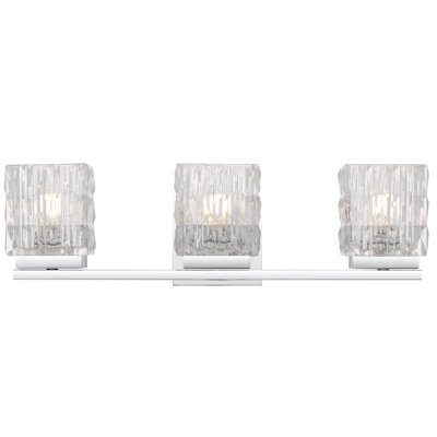 Estelle 3-Light Polished Chrome Vanity Light