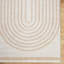Ivory Beige Modern Washable Rug, Geometric Anti-Slip Rug For Living Room, Dining Room, Bedroom, Kitchen-1947402916