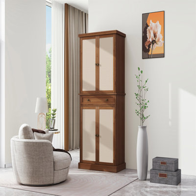 Storage Cabinet of 4 Door Cabinet with 1 Drawer,4 Adjustable Inner Shelves by Bay Isle Home