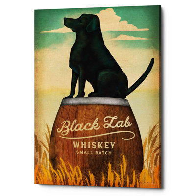 «Black Lab Whiskey» par Ryan Fowler - impression sur toile tendue
