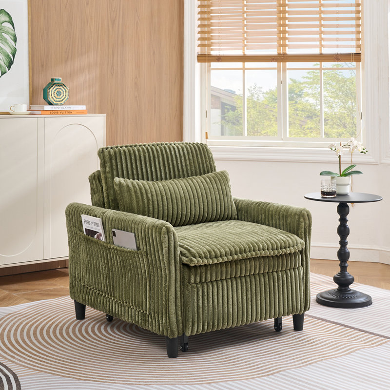 Fauteuil confortable pour petit appartement Espace de chambre à coucher Balcon Petit canapé-lit Petit canapé-lit avec coussin