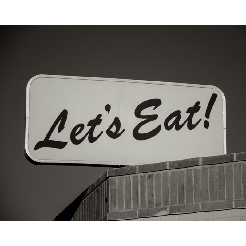 Let's Eat Print by Burgess, Andy, White Single Picture Framed, 29'' H x 36'' W