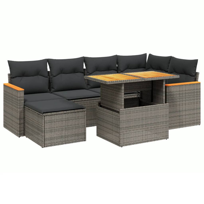 Ensemble de canapé de jardin Vidaxl gris