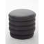 Carolanne 49cm Wide Round Solid Colour Footstool Ottoman-658846779