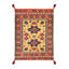 Tapis décoratif beige à motif tissé terre cuite beige-202267037