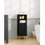 Armoire de rangement de salle de bain, armoire de coin avec tablettes, sens d'ouverture de porte personnalisé, organisateur de salle de bain avec tablette réglable pour la cuisine, le salon, armoire à papier hygiénique, noir-67699732-74496264