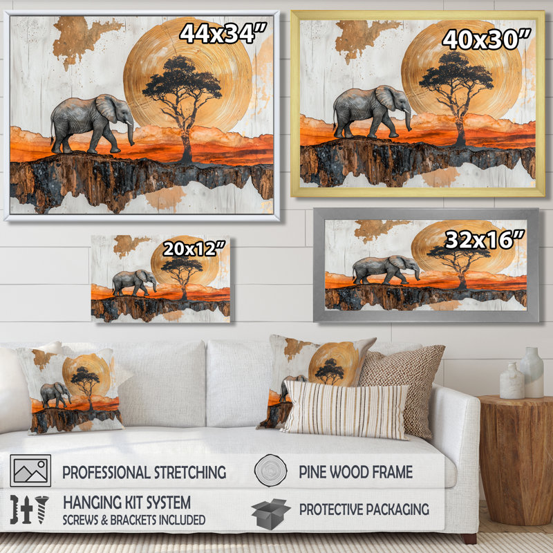 Gupton - Animals Wall Art, Reproduction encadrée d'une seule photo, H 30 po x l 40 po, Noir